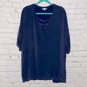 XL White Birch oversized light weight sweater material